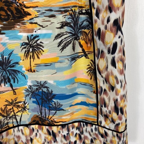 Le Superbe Tropical Island Print Silk Shorts Women’s Size 8 NWT - Picture 7 of 12
